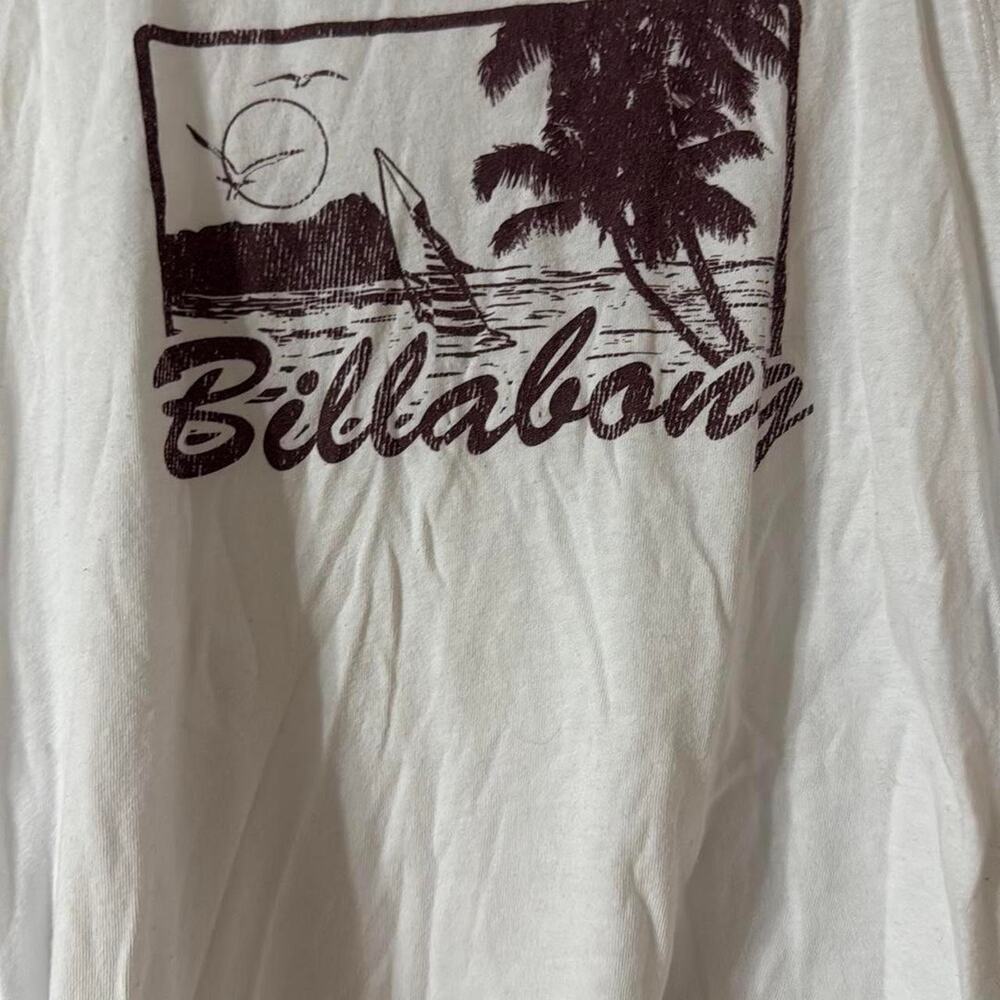 Billabong White Sleeveless Tank T-shirt Women's Size Extra Large - Picture 2 of 4